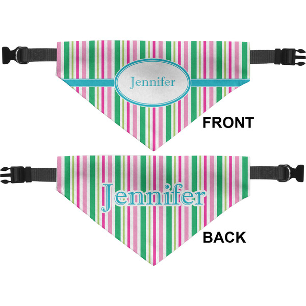 Grosgrain Stripe Medium Dog Bandana Approval