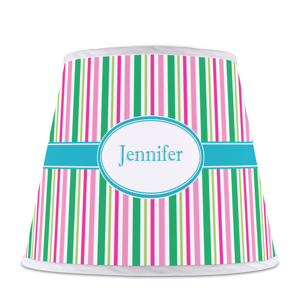 Grosgrain Stripe Poly Film Empire Lampshade - Front View