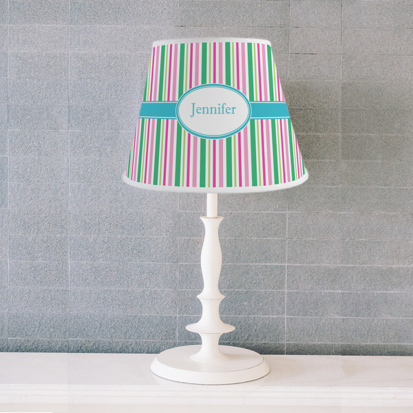 Grosgrain Stripe Poly Film Empire Lampshade - Lifestyle