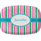 Grosgrain Stripe Melamine Platter w/ Name or Text