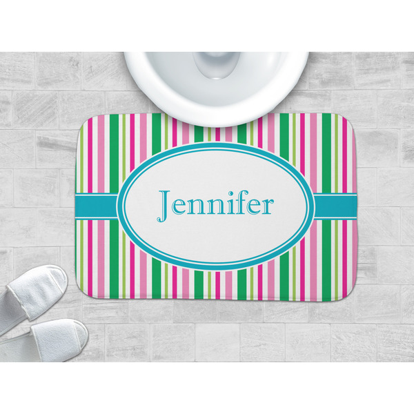 Grosgrain Stripe Memory Foam Bath Mat - LIFESTYLE 34x21