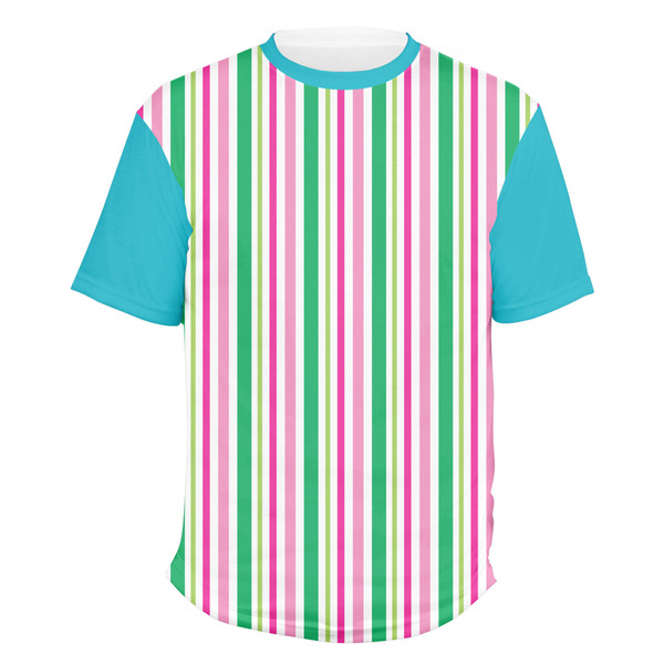Custom Grosgrain Stripe Men's Crew T-Shirt - X Large