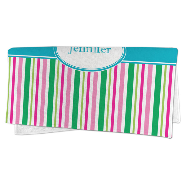 Grosgrain Stripe Microfiber Dish Rag - FOLDED (half)