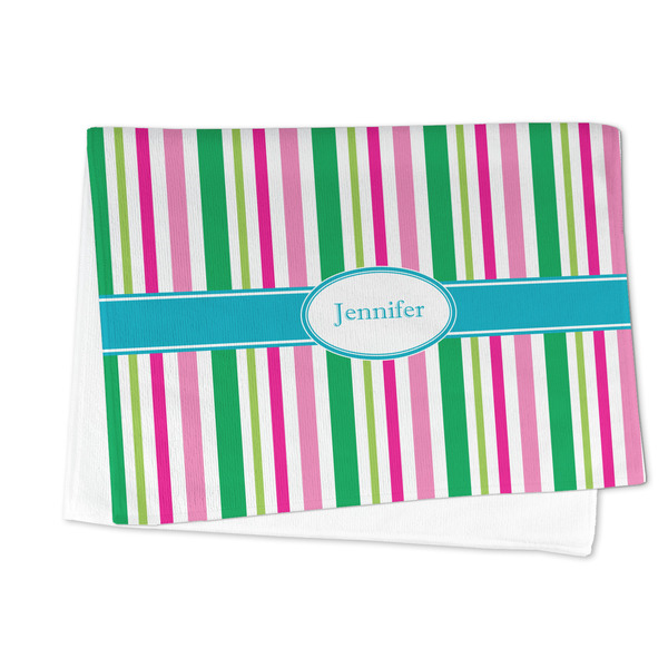 Grosgrain Stripe Microfiber Dish Towel - FOLDED HALF