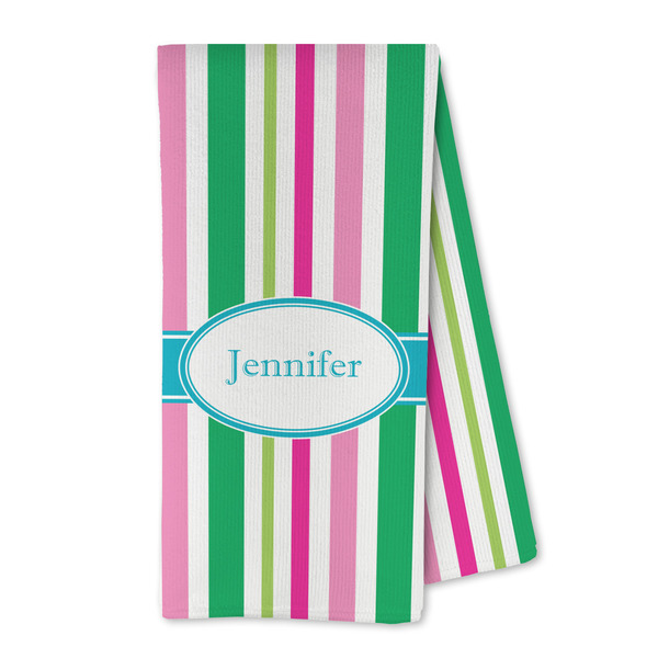 Custom Grosgrain Stripe Kitchen Towel - Microfiber (Personalized)
