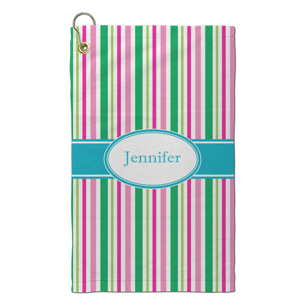 Custom Grosgrain Stripe Microfiber Golf Towel - Small (Personalized)