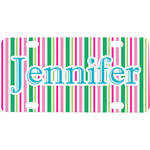 Grosgrain Stripe Mini/Bicycle License Plate (Personalized)