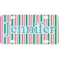 Grosgrain Stripe Mini/Bicycle License Plate (Personalized)