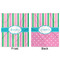 Grosgrain Stripe Minky Blanket - 50"x60" - Double Sided - Front & Back