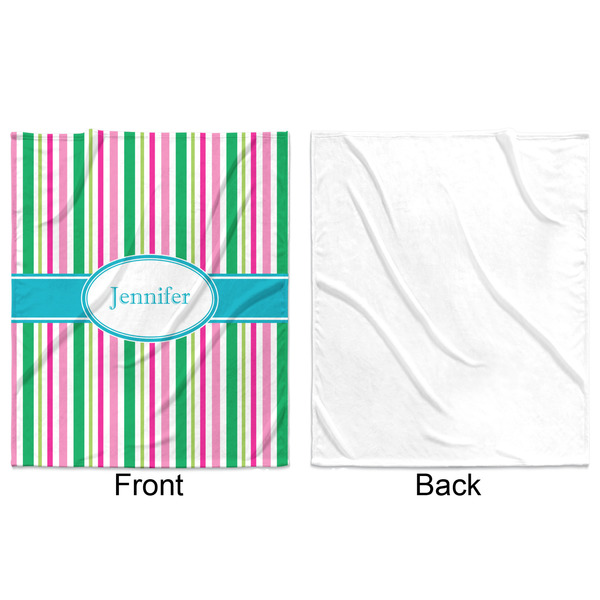 Grosgrain Stripe Minky Blanket - 50"x60" - Single Sided - Front & Back