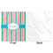 Grosgrain Stripe Minky Blanket - 50"x60" - Single Sided - Front & Back
