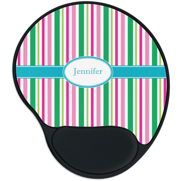 Custom Grosgrain Stripe Mouse Pad with Wrist Support