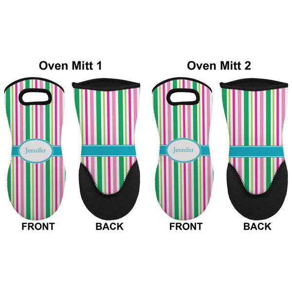 Grosgrain Stripe Neoprene Oven Mitt - Set of 2 - Approval