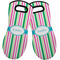 Grosgrain Stripe Neoprene Oven Mitts - Set of 2 w/ Name or Text