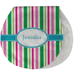 Grosgrain Stripe Burp Pad - Velour w/ Name or Text