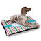 Grosgrain Stripe Outdoor Dog Beds - Large - IN CONTEXT