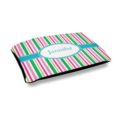 Grosgrain Stripe Outdoor Dog Bed - Medium (Personalized)