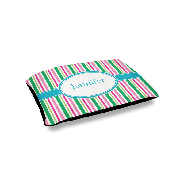 Custom Grosgrain Stripe Outdoor Dog Bed - Small (Personalized)