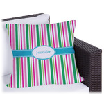 Grosgrain Stripe Outdoor Pillow - 18" (Personalized)