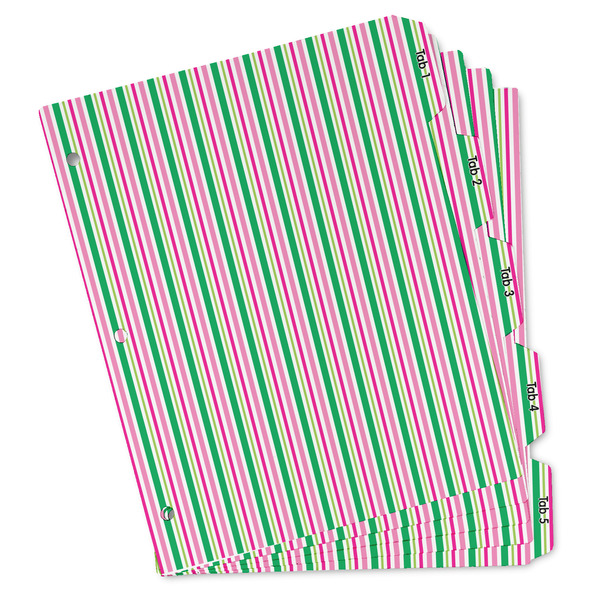 Custom Grosgrain Stripe Binder Tab Divider - Set of 5 (Personalized)