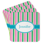 Grosgrain Stripe Paper Coasters w/ Name or Text