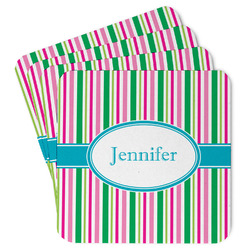 Grosgrain Stripe Paper Coasters (Personalized)