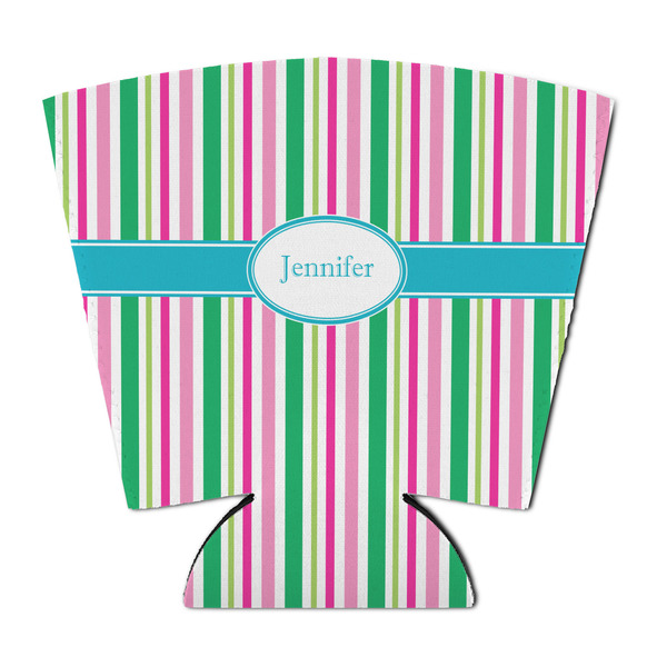 Custom Grosgrain Stripe Party Cup Sleeve - with Bottom (Personalized)