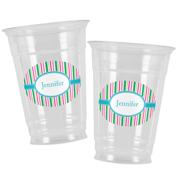 Grosgrain Stripe Party Cups - 16oz - Alt View