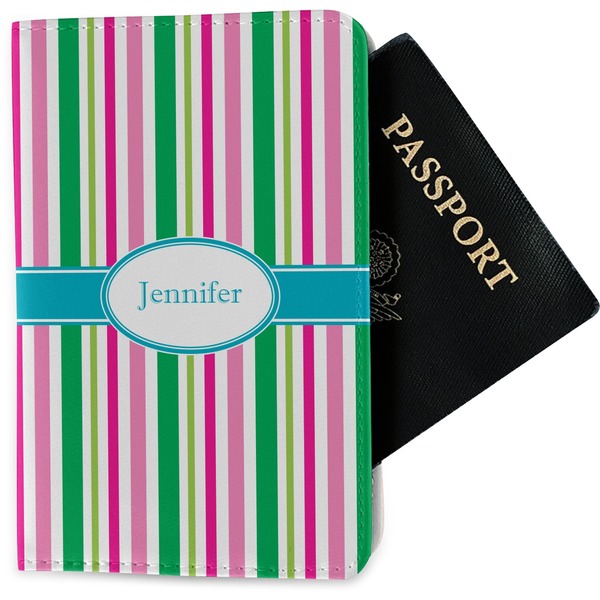 Custom Grosgrain Stripe Passport Holder - Fabric (Personalized)