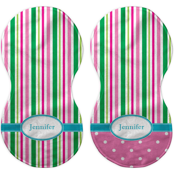 Grosgrain Stripe Peanut Shaped Burps - Approval
