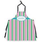 Grosgrain Stripe Apron Without Pockets w/ Name or Text