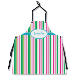 Grosgrain Stripe Apron Without Pockets w/ Name or Text