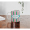 Grosgrain Stripe Personalized Coffee Mug - Lifestyle