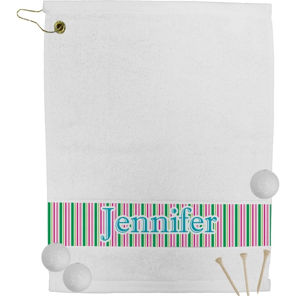 Custom Grosgrain Stripe Golf Bag Towel (Personalized)