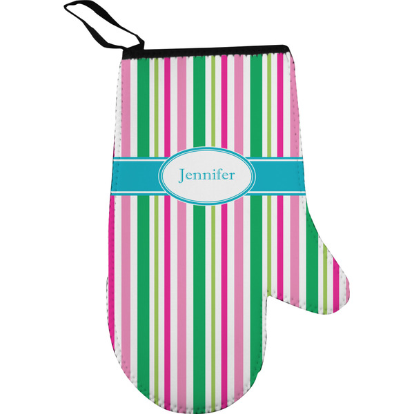 Grosgrain Stripe Personalized Oven Mitt