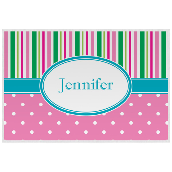 Grosgrain Stripe Personalized Placemat (Back)