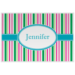 Grosgrain Stripe Laminated Placemat w/ Name or Text