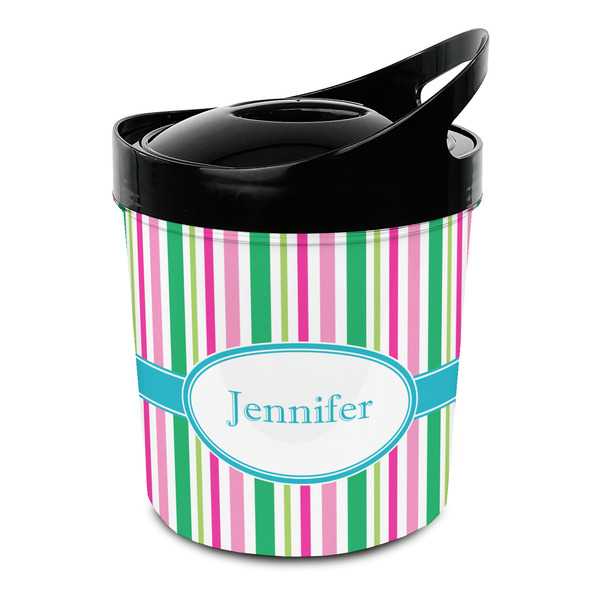 Custom Grosgrain Stripe Plastic Ice Bucket (Personalized)