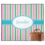 Grosgrain Stripe Outdoor Picnic Blanket (Personalized)