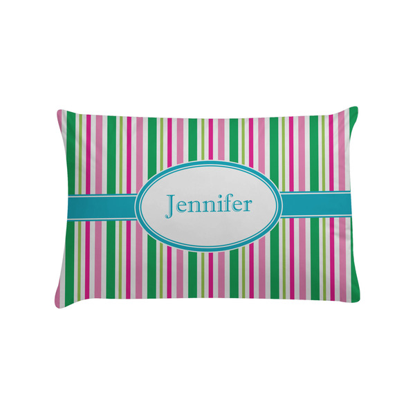 Custom Grosgrain Stripe Pillow Case - Standard w/ Name or Text