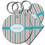 Grosgrain Stripe Plastic Keychain (Personalized)
