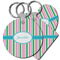 Grosgrain Stripe Plastic Keychain (Personalized)