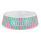 Grosgrain Stripe Plastic Dog Bowl - Large (Personalized)