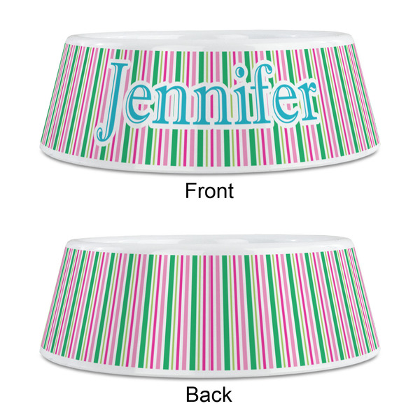 Grosgrain Stripe Plastic Pet Bowls - Medium - APPROVAL