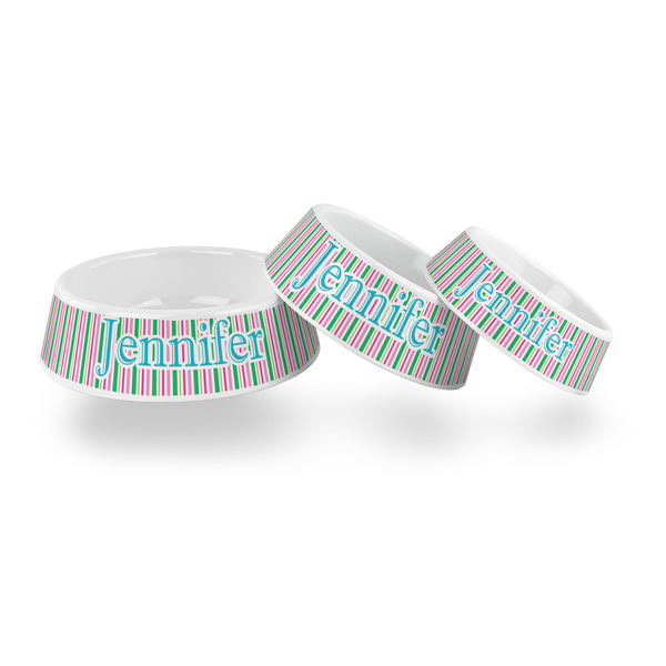 Grosgrain Stripe Plastic Pet Bowls - PARENT MAIN