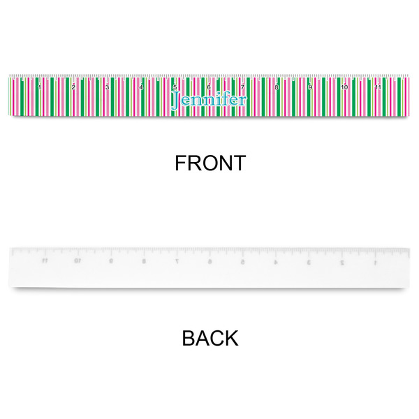 Grosgrain Stripe Plastic Ruler - 12" - APPROVAL