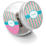 Grosgrain Stripe Puppy Treat Jar (Personalized)