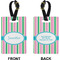 Grosgrain Stripe Rectangle Luggage Tag (Front + Back)