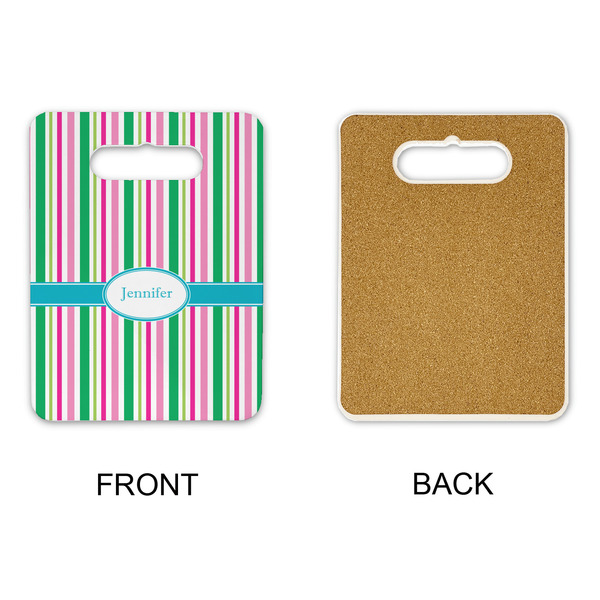 Grosgrain Stripe Rectangle Trivet with Handle - APPROVAL