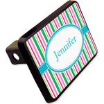 Grosgrain Stripe Rectangular Trailer Hitch Cover - 2" w/ Name or Text